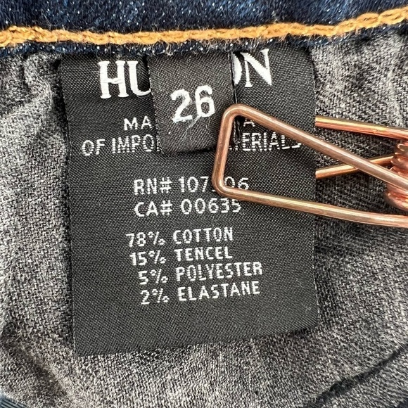 Hudson Mia Mid Rise Raw Hem Flare Jeans Size 26 Women’s - Picture 2 of 5